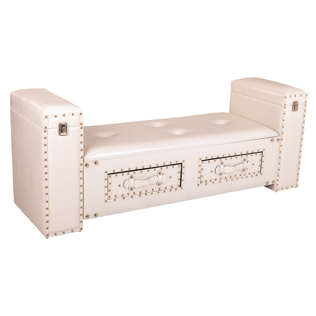 WANDERLUST DECO Banqueta de Polipiel con Almacenamiento y Diseño Elegante