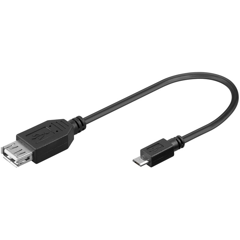 Goobay Cable USB 2.0 A Microusb B OTG 20cm - Conexión Rápida