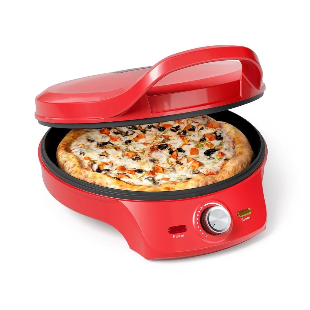 Princess - Pizzera eléctrica PRINCESS 01.115007.01.001 de 2000 W con superficie Ø 32 cm, termostato regulable hasta 200 °C y recubrimiento antiadherente para pizzas caseras perfectas en minutos
