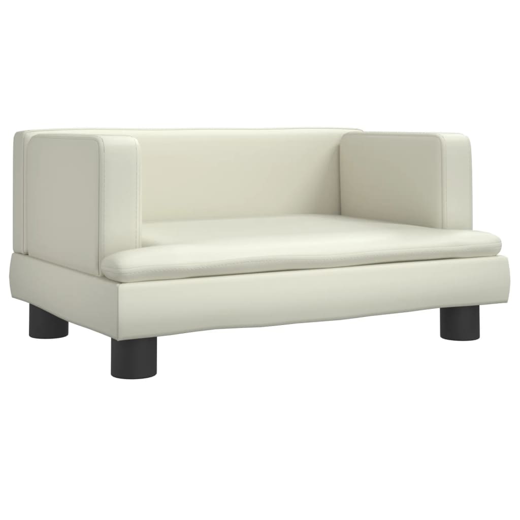 vidaXL Cama para perros de cuero sintético 60x40x30 cm Color Capuchino,  Crema,  Gris y mas