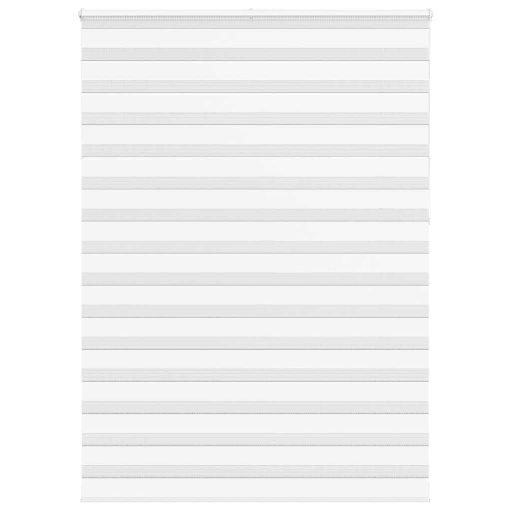 vidaXL Estor cebra blanco 165x230 cm tejido ancho 160,9 cm poliéster