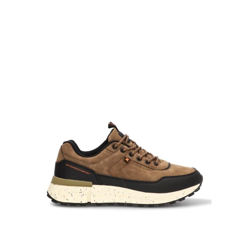Zapatillass Treking Xti - Hombre - Suela Plana - Modelo 144693 - Color Taupe
