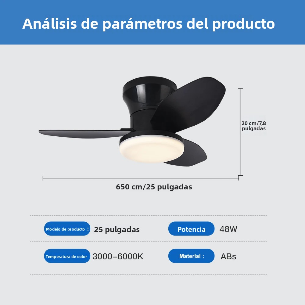 Lámpara De Ventilador De Techo Moderna Y Minimalista Nórdica Para Dormitorios Estudios Comedor Habitaciones Infantiles Instalación Por Montaje Incluye Control Remoto Y Luz LED