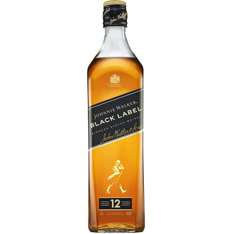 Johnnie Walker Black Label, Whisky Escocés Blended 12 Años, 0.7L Melocotón Grande product image