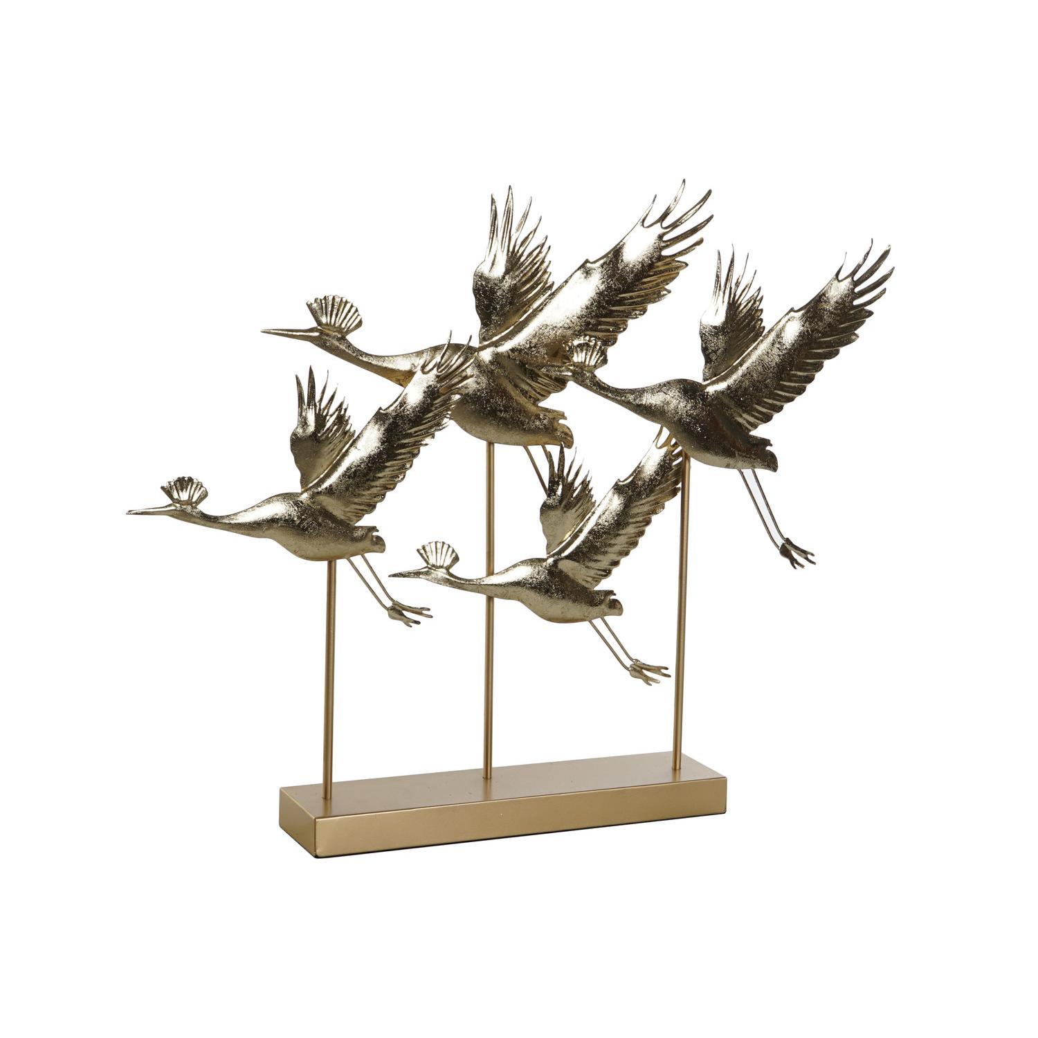 DECORACION METAL 64X8,6X51 GARZAS DORADO DH204683