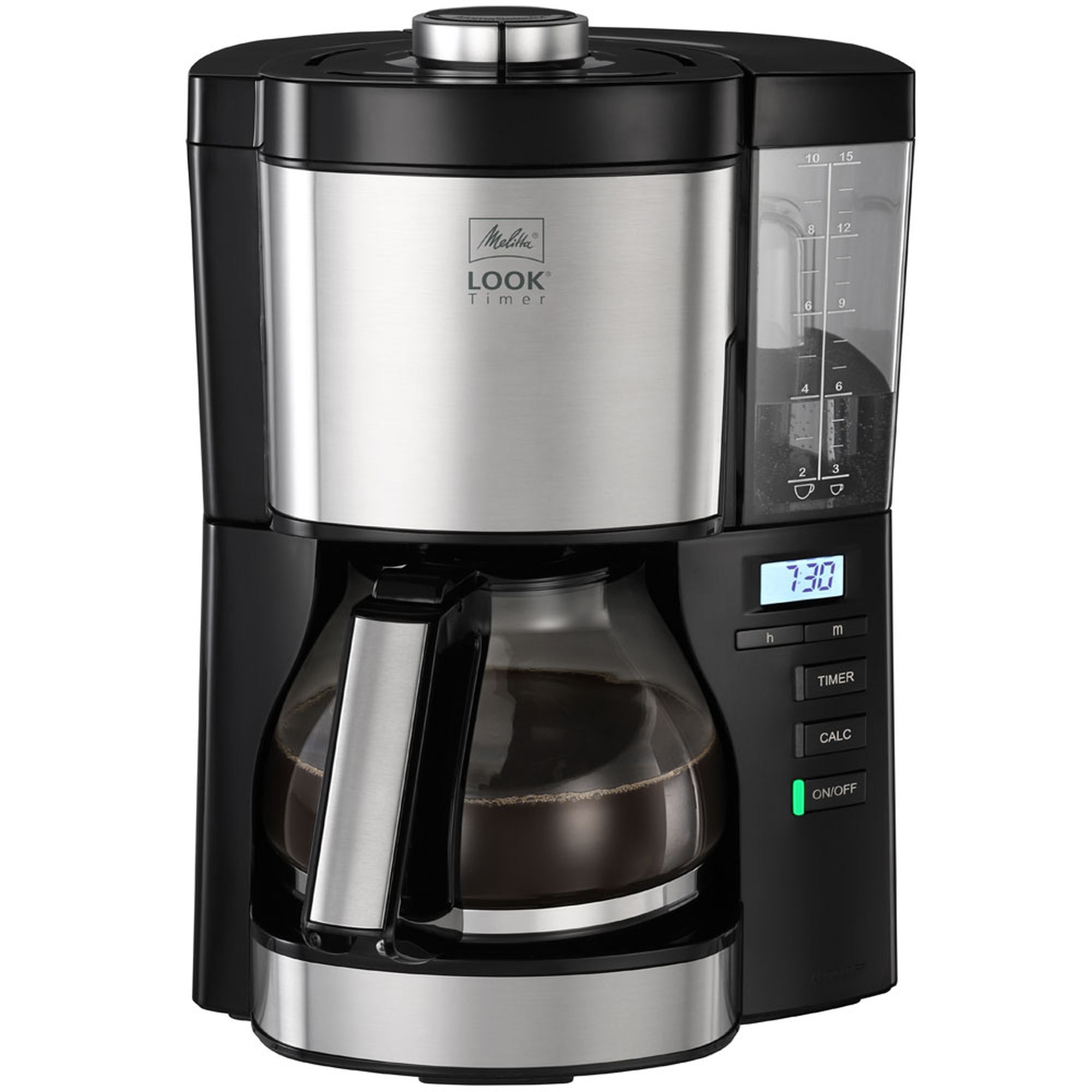 Melitta Cafetera de goteo Melitta Look V Timer 1025-08 Función Temporizador Depósito Extraíble 10 Tazas