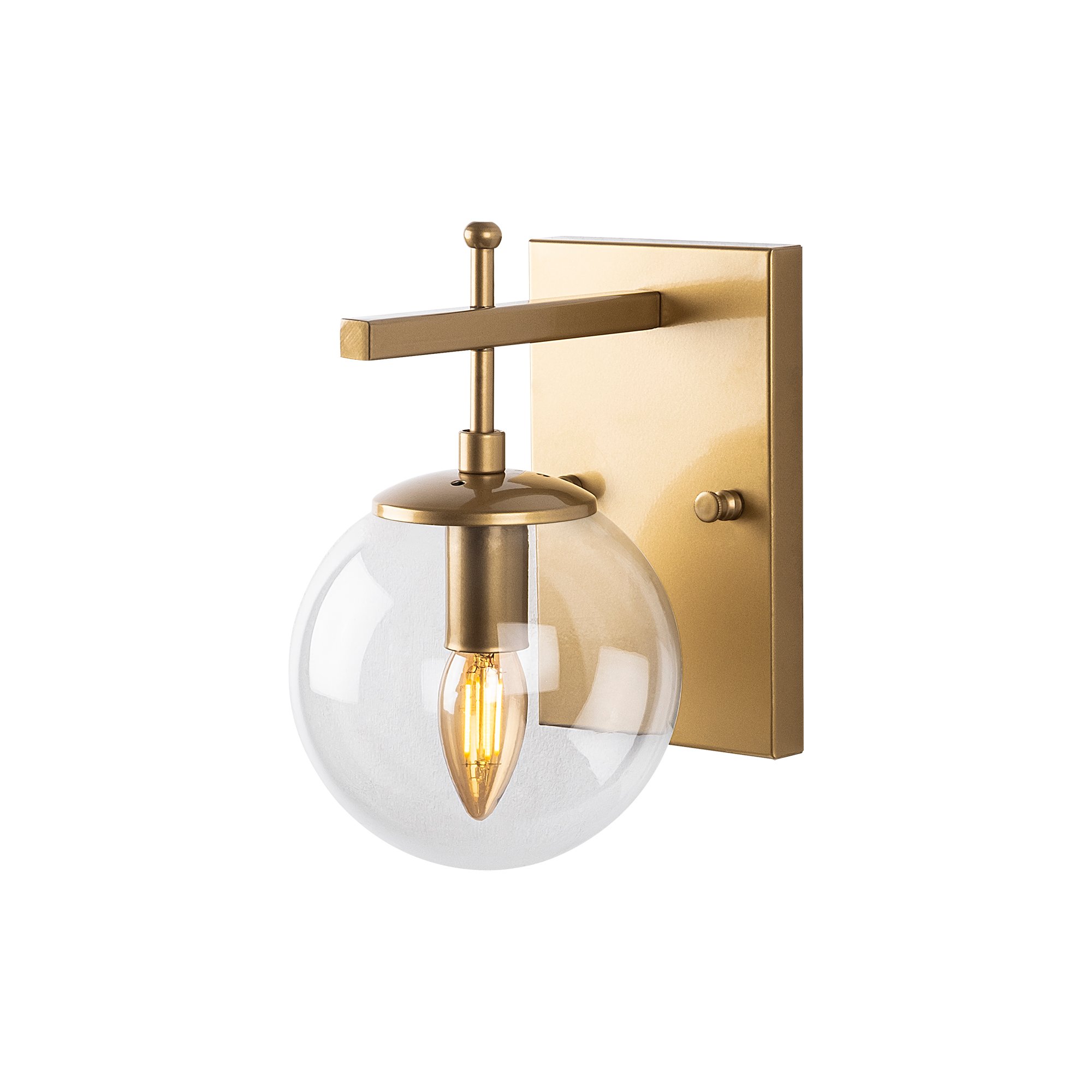 Aplique de pared WELLHOME, Estructura de metal Color Oro