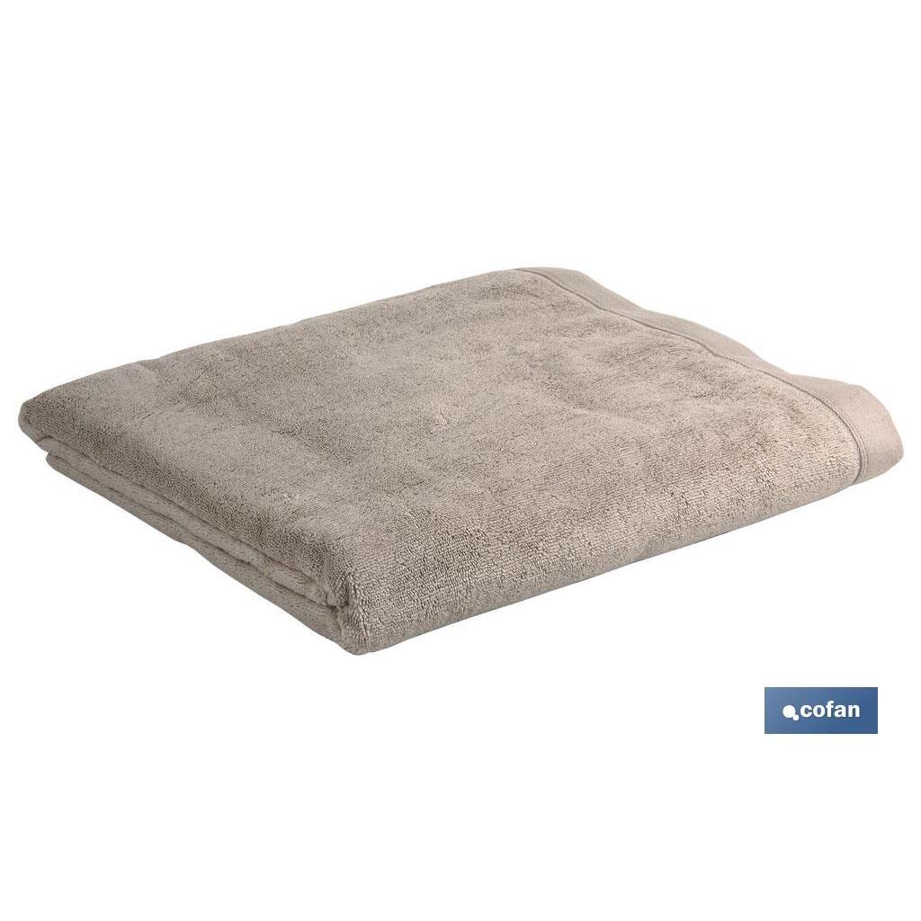 COFAN - Toalla de baño | Modelo Abisinia | Color Beige | 100 % Algodón | Gramaje 580 g/m² | Medidas 100 x 150 cm