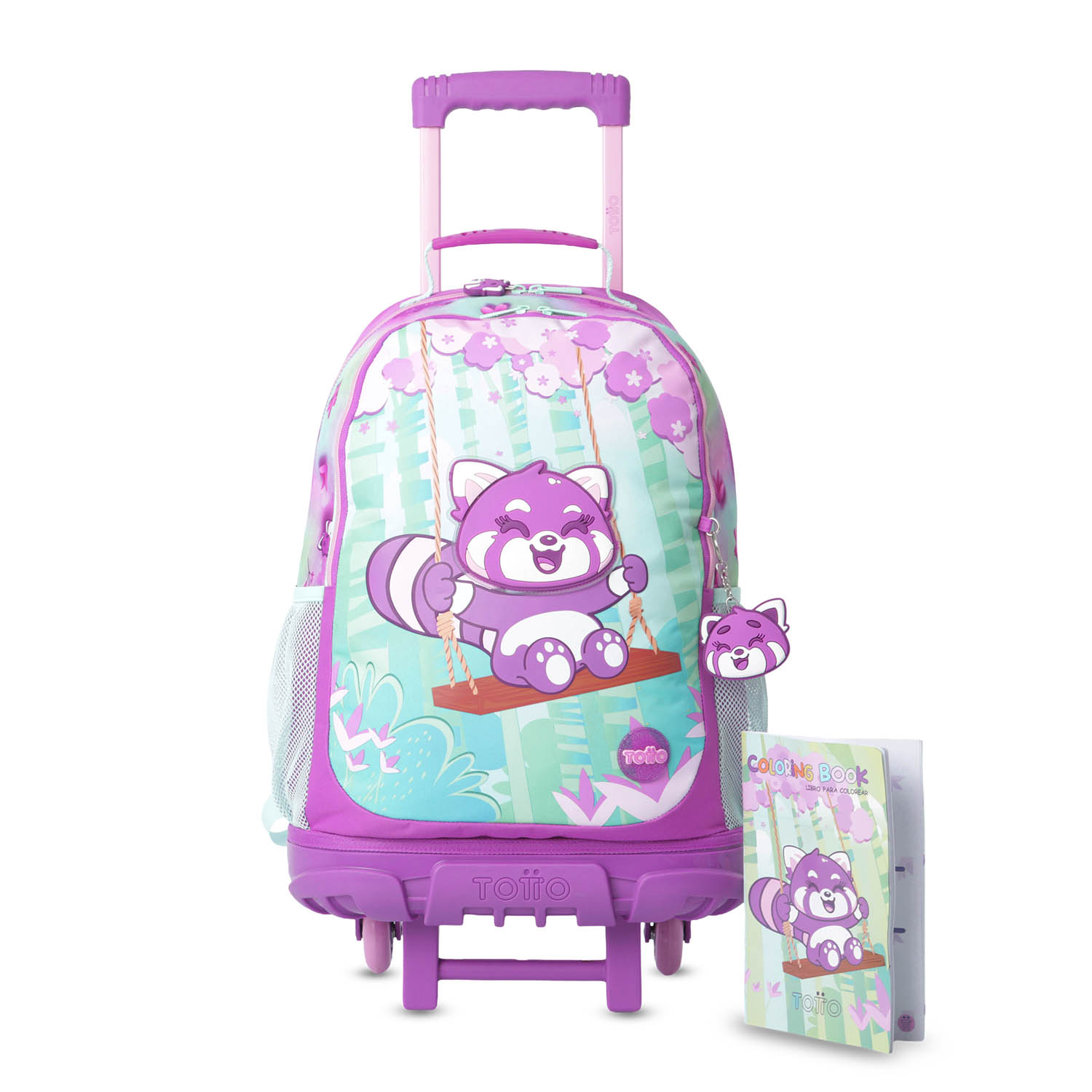 Totto Mochila infantil ruedas Bambu L Material: Poliéster 33 x 48 x 20 cm