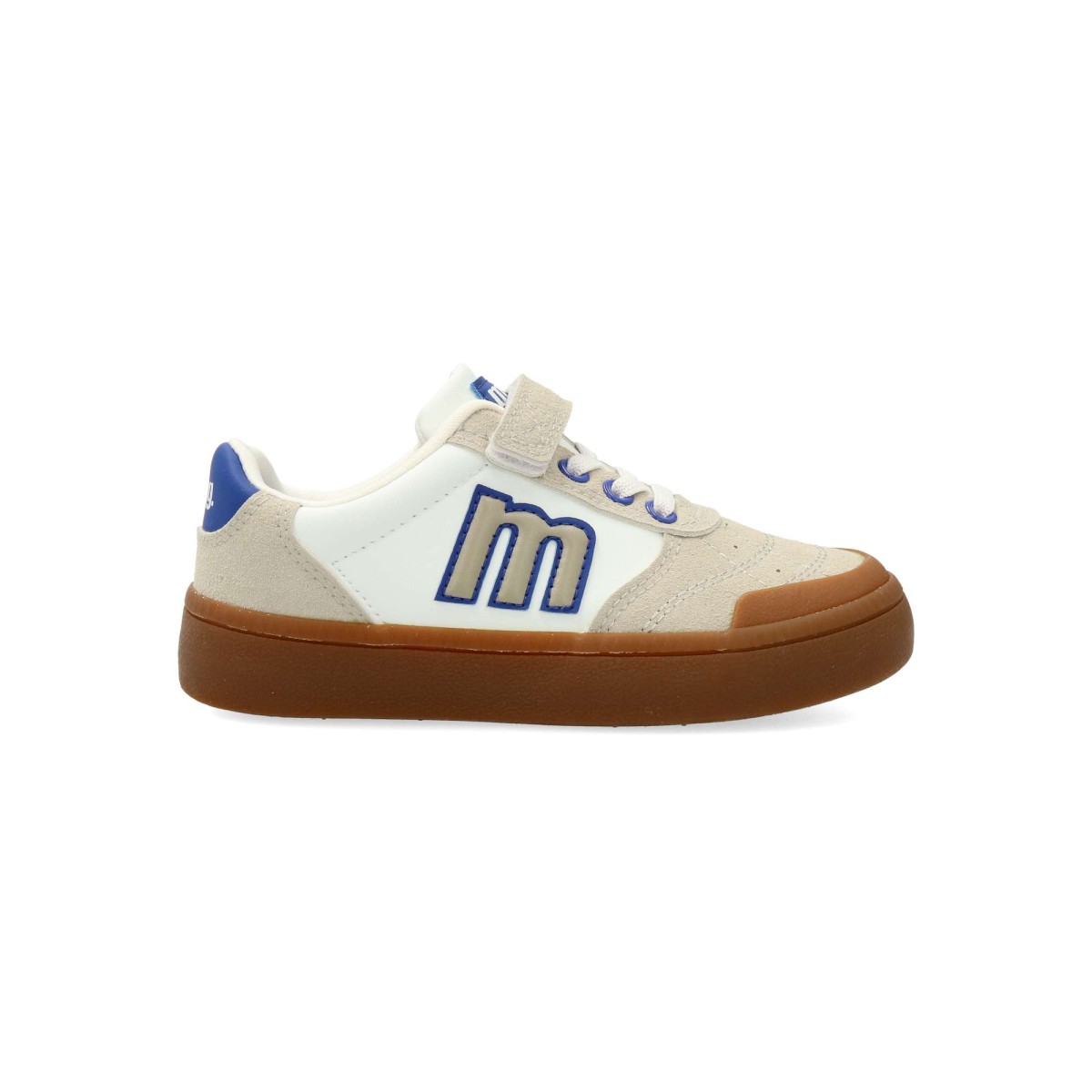 MTNG - Zapatillas deportivas veganas para niños con suela gruesa color caramelo, cierre mixto y puntera reforzada