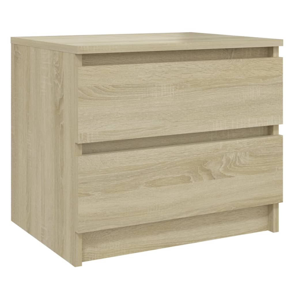Vidaxl Mesita de Noche Madera Contrachapada 50x39x43,5 Cm Blanco