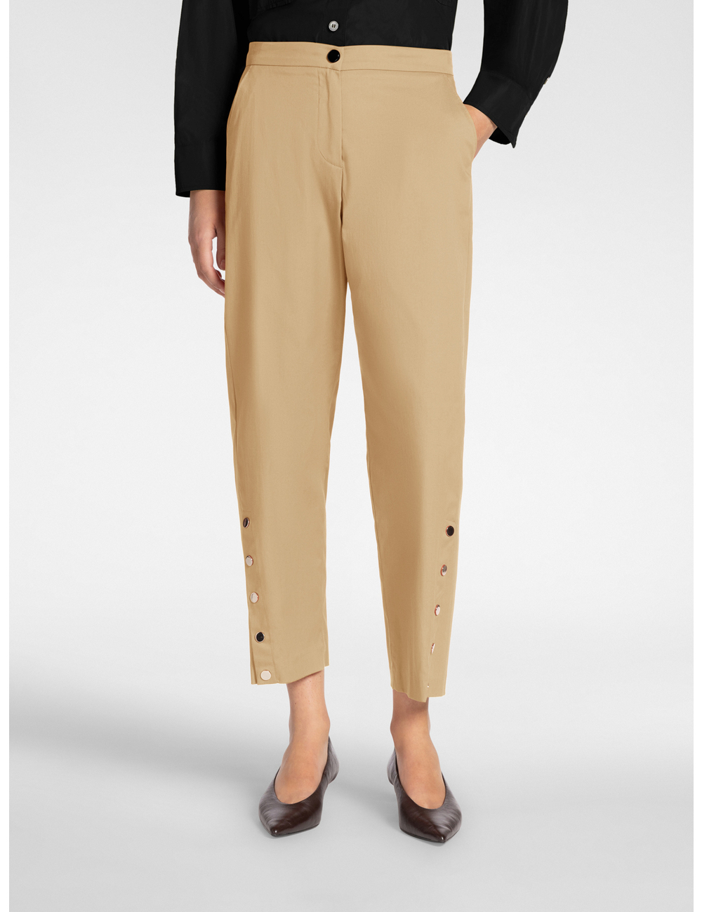 Elena Mirò - Pantalones de gabardina con botones