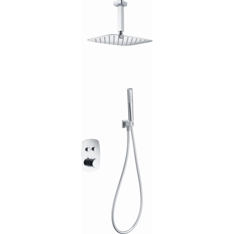 Imex Feroe GPF036 conjunto termostático de 3 módulos para ducha diseño moderno acabado cromado