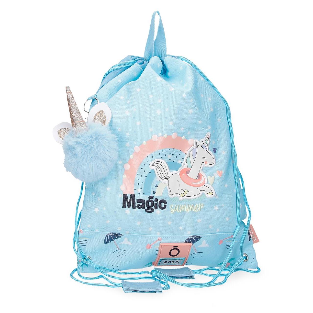 Mochila saco Enso Magic summer azul claro