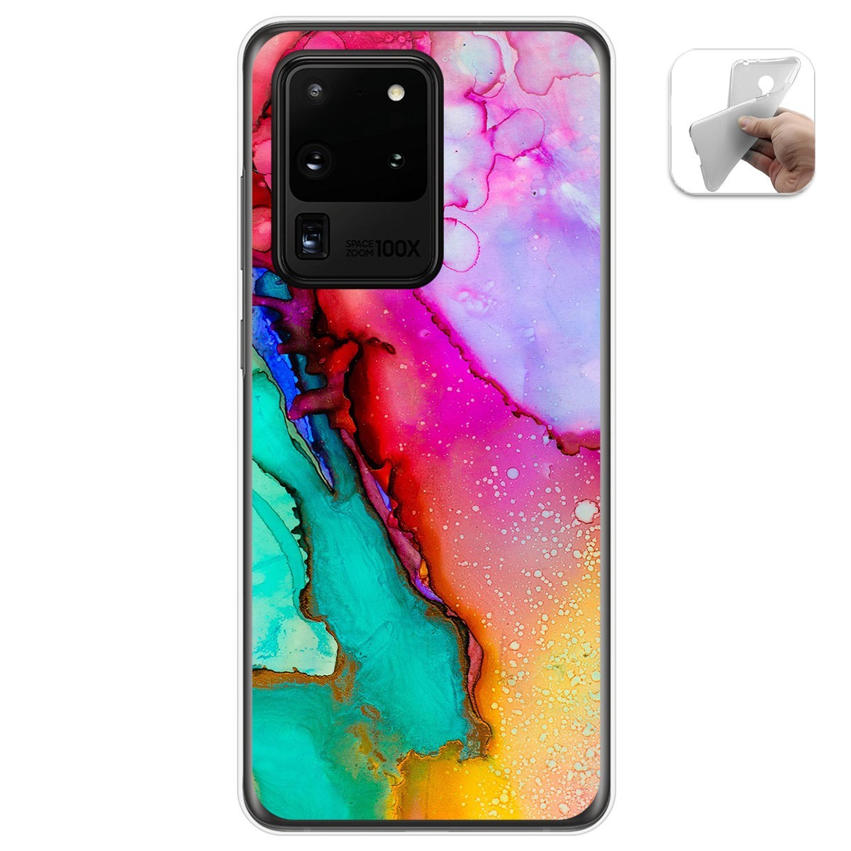 Tumundosmartphone Funda Gel Tpu para Samsung Galaxy S20 Ultra diseño Mármol 15 Dibujos
