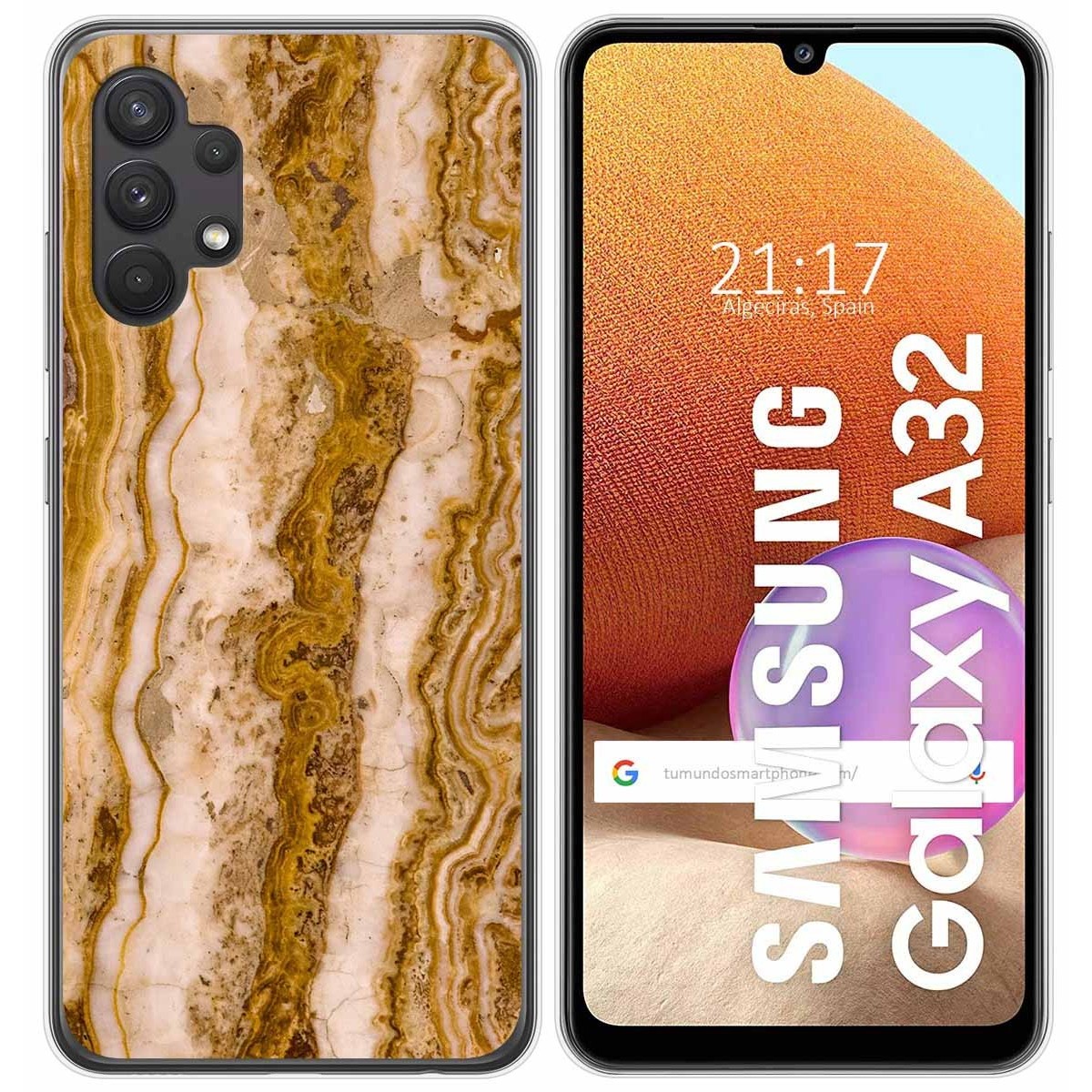 Tumundosmartphone Funda Gel Tpu para Samsung Galaxy A32 4G diseño Mármol 10 Dibujos
