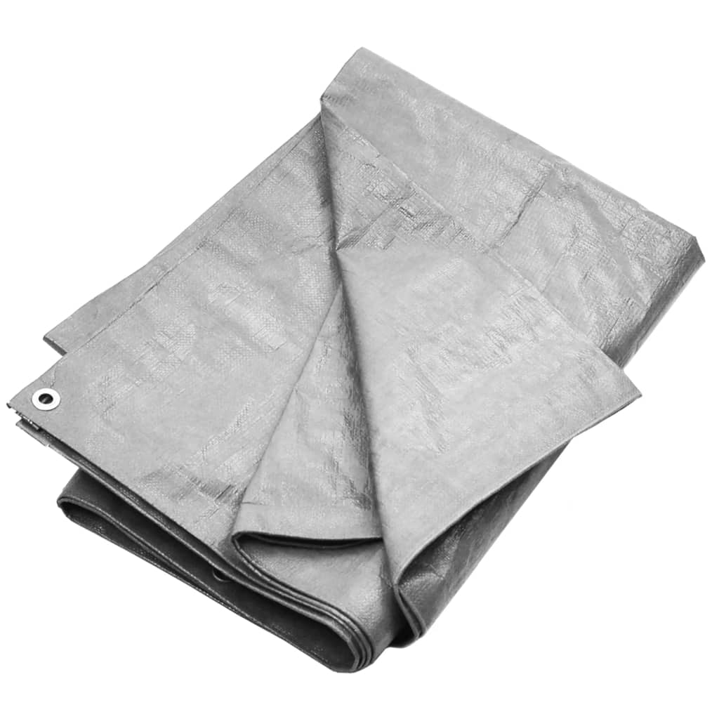 vidaXL Lona HDPE gris 180 g/m² Multitalle