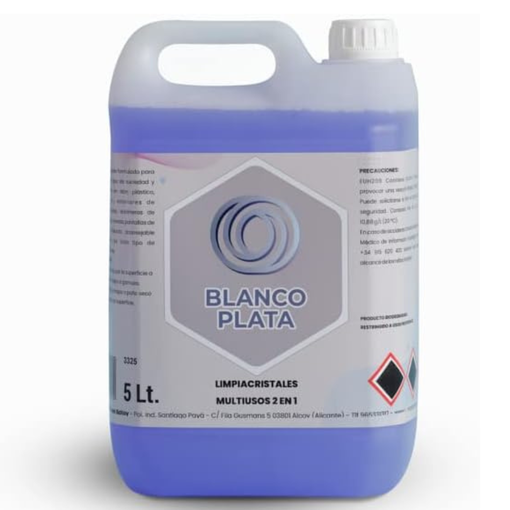 Limpiacristales y Multiusos Blancoplata 5 litros - Limpieza eficiente para cristales y superficies con aroma a naranja