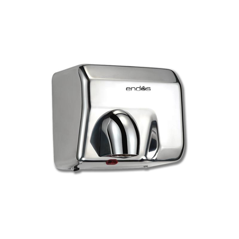 Seca-manos de aire óptico antivandálico acero inox.