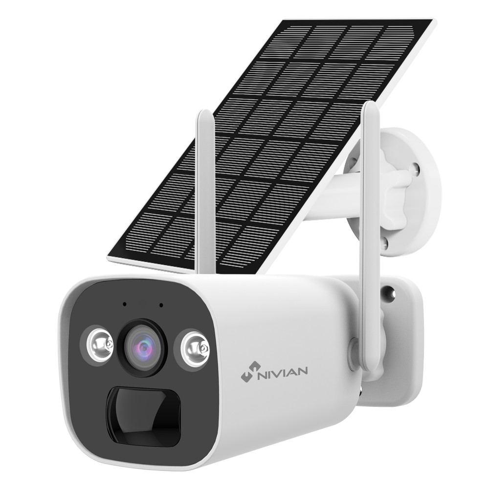 Camara Ip 2,8mm 2k 4g Lte Bateria Nivian Nv-cam01-solar4g