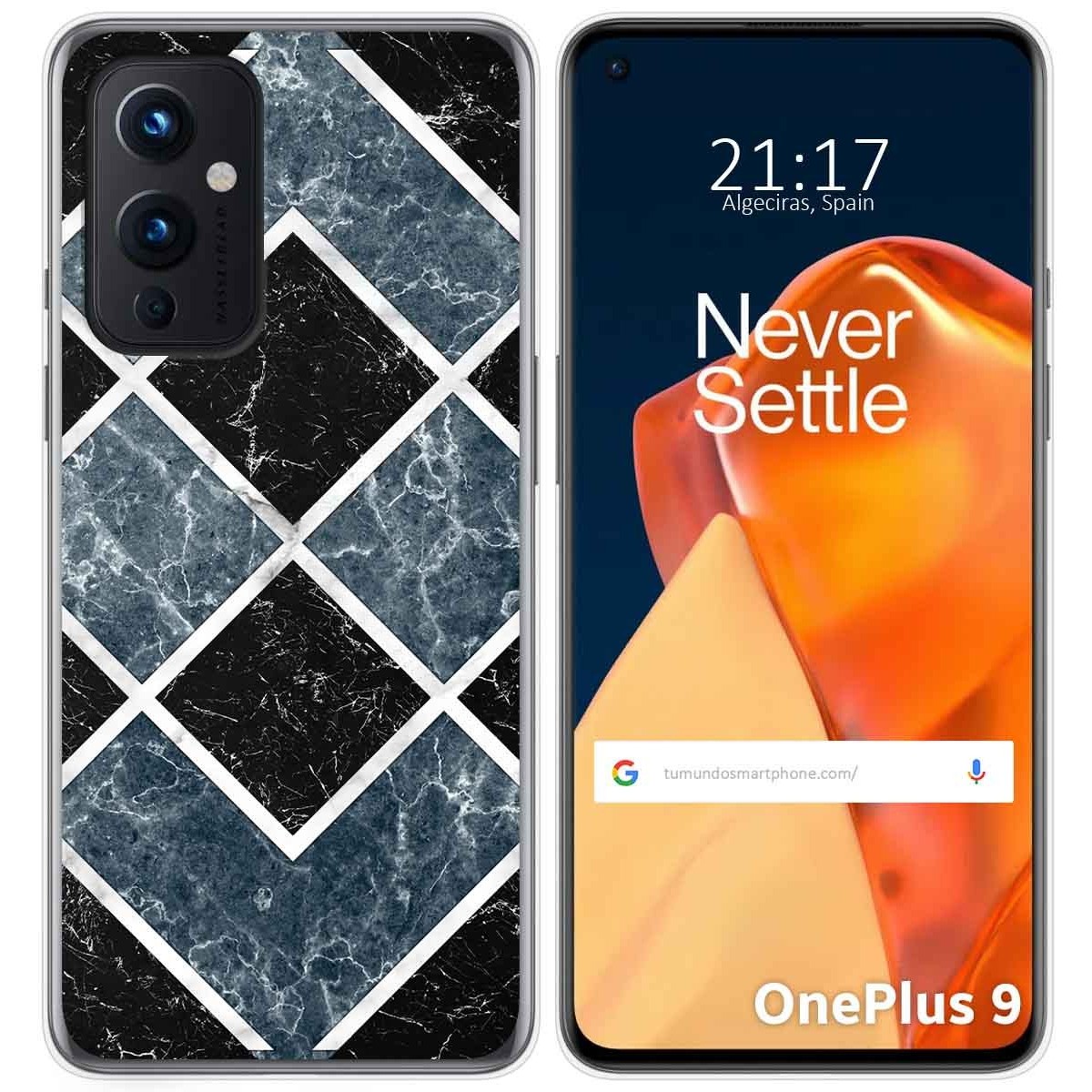 Tumundosmartphone Funda Gel Tpu para OnePlus 9 5G diseño Mármol 06 Dibujos