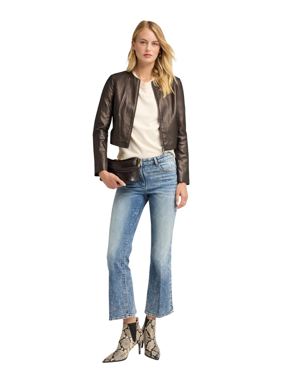 Motivi - Jeans kick flare en denim stone washed