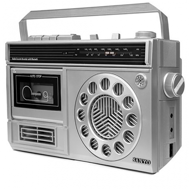 Radio Cassete Retro Grande Ac/dc Sanyo  Bluetooth Mic. Incorporado Ks-126