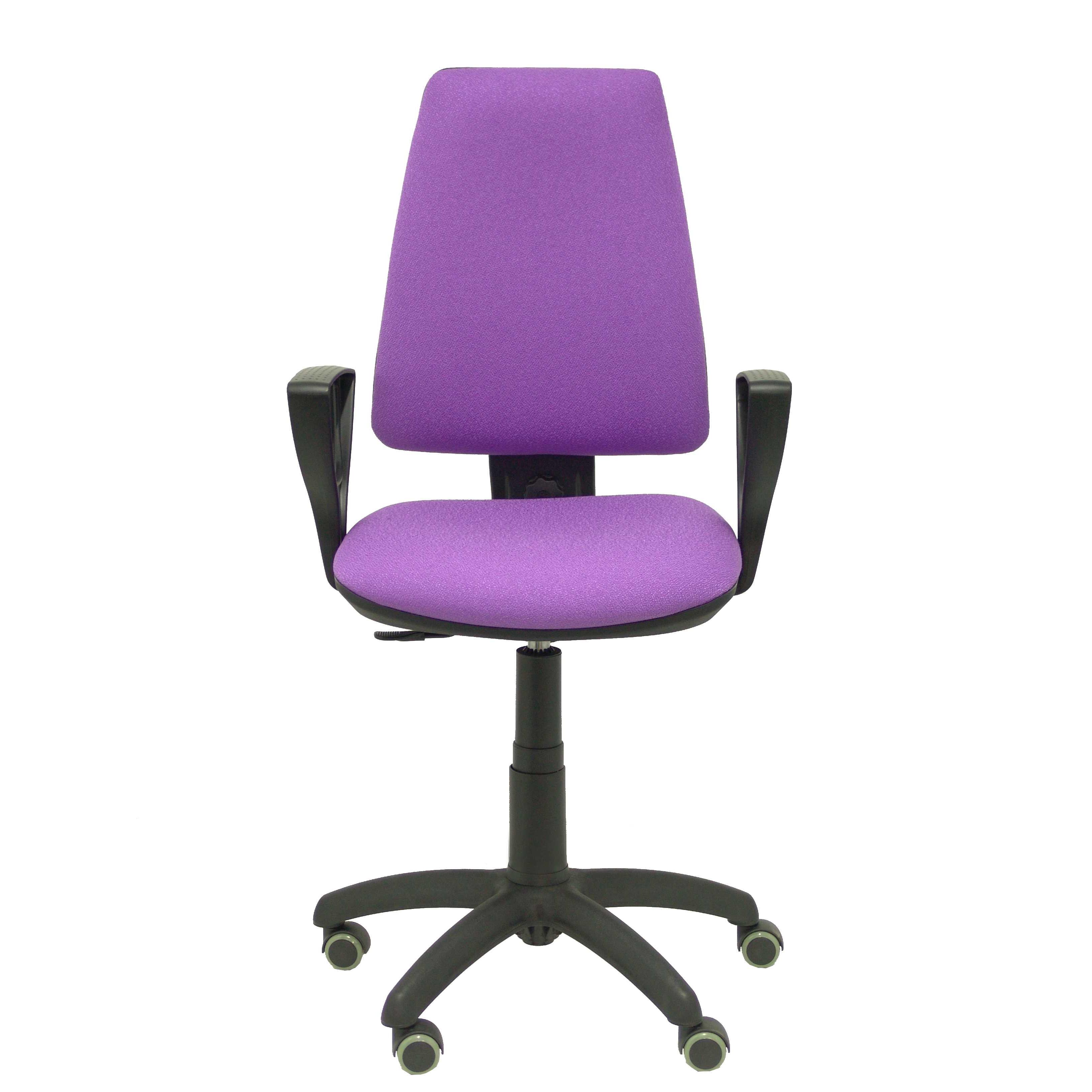 Silla de Oficina Ergonómica Piqueras Y Crespo Elche CP Bali Lila con Brazos Fijos y Ruedas de Parqué