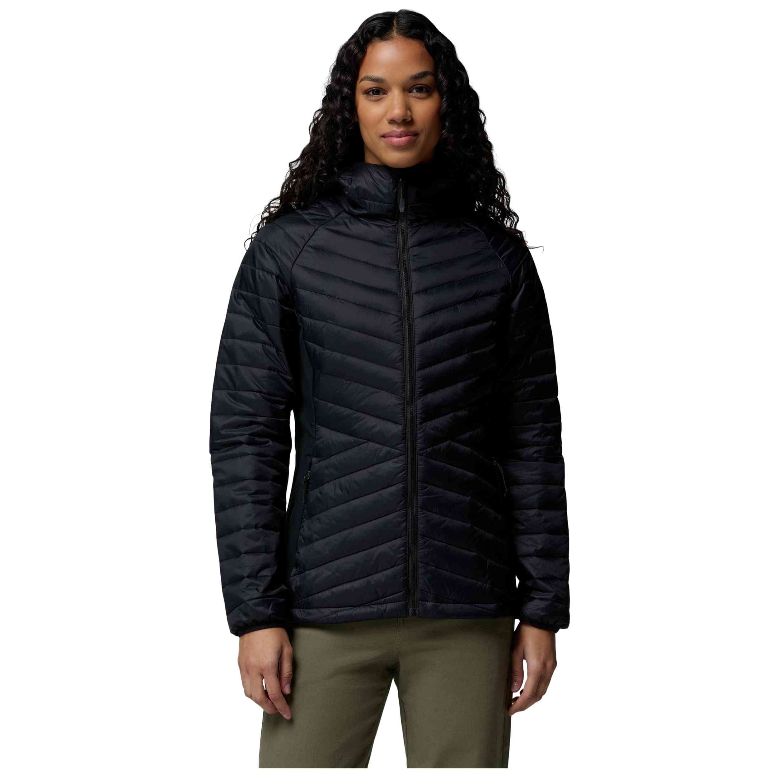 Chaqueta Columbia modelo Chaqueta con capucha Columbia Powder Pass III Hybrid negro mujer para Mujer en color Negro