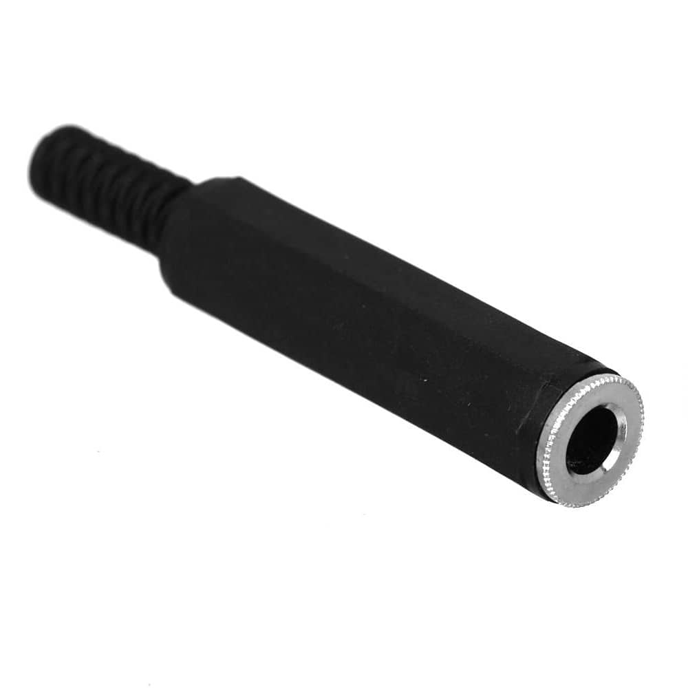 CABLEPELADO Conector Audio Mono Jack 6.35 | Conector Audio Mono | Conector Cable Audio | Jack de 6,35mm | PVC | Mono | Negro