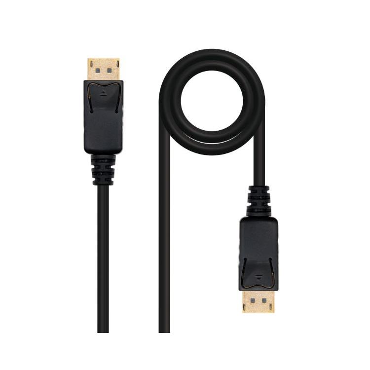 NANOCABLE 10.15.2300 - Cable DISPLAYPORT, DP/M-DP/M,Macho-Macho, (20 Pines), Negro, 0.5 m