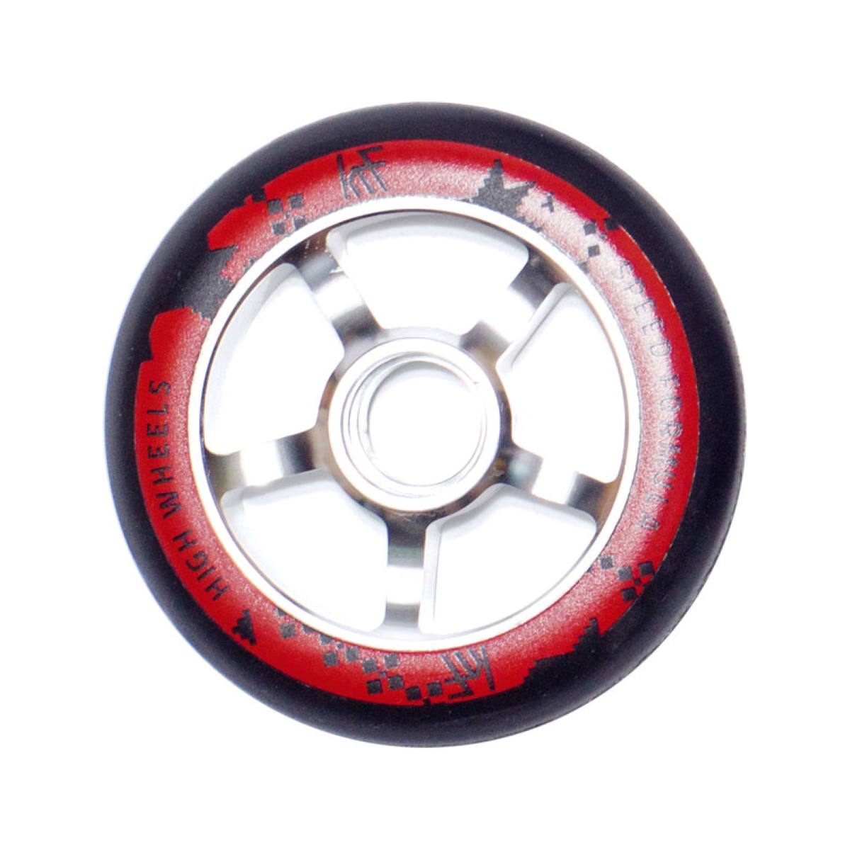 RUEDA SCOOTER 100MM 88A AGR ALU NEGRO/PLATA