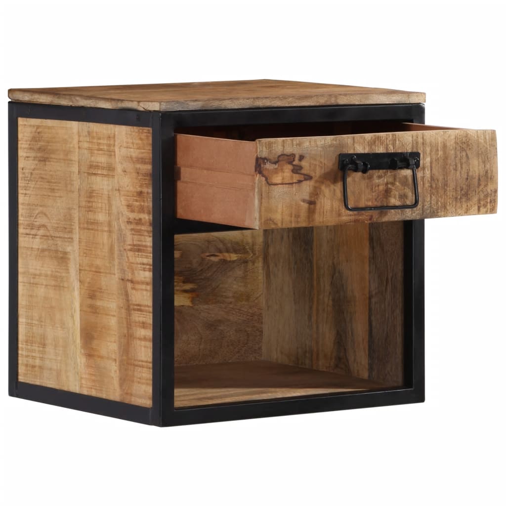 Vidaxl Mesita de Noche Madera Maciza de Mango 40x35x40 Cm
