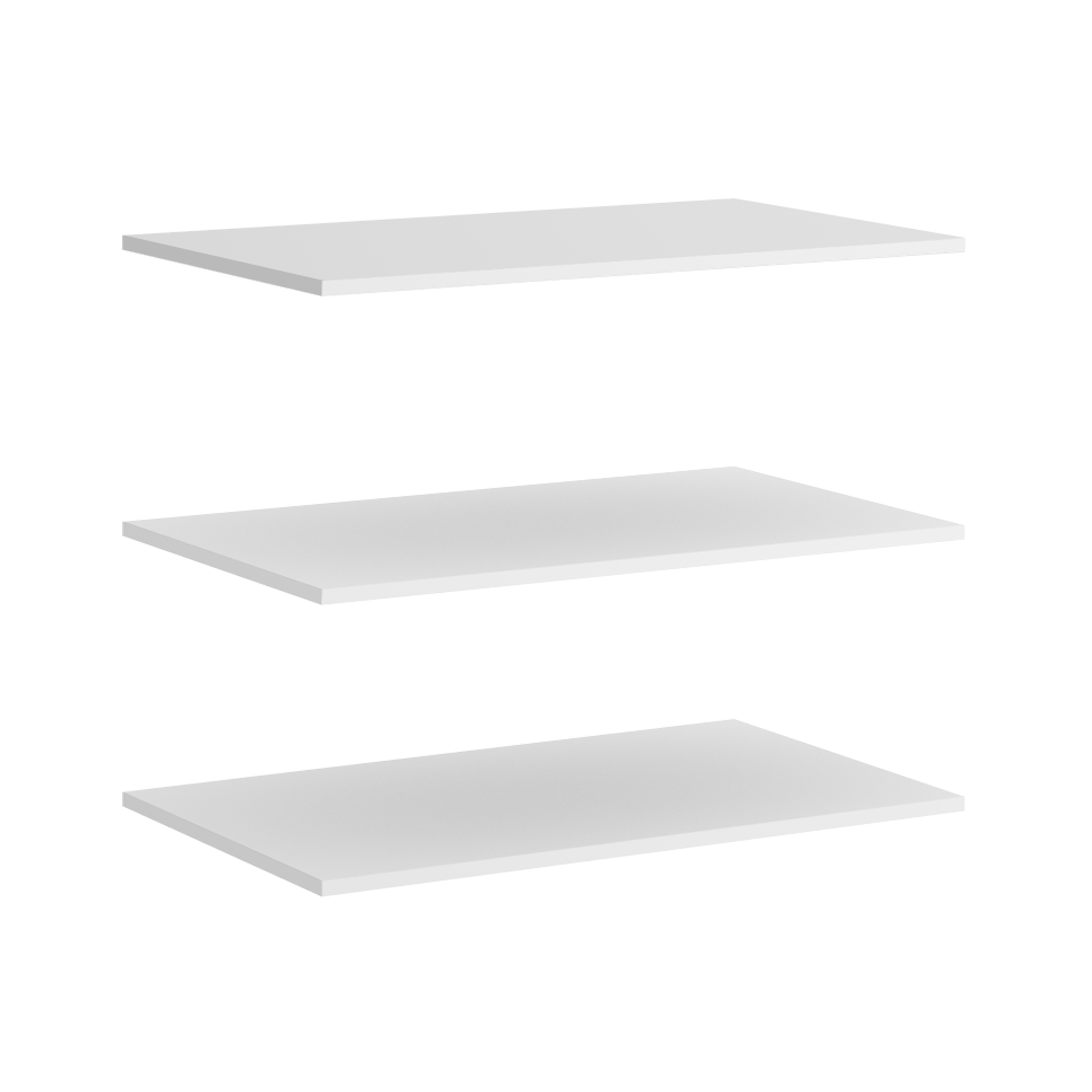 Dekit - Pack de 3 Estantes Complementarios para Armarios de 150 y 180 Cm - Blanco