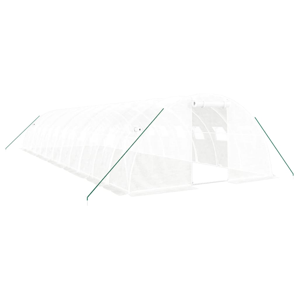 vidaXL Invernadero con estructura de acero blanco Multitalles
