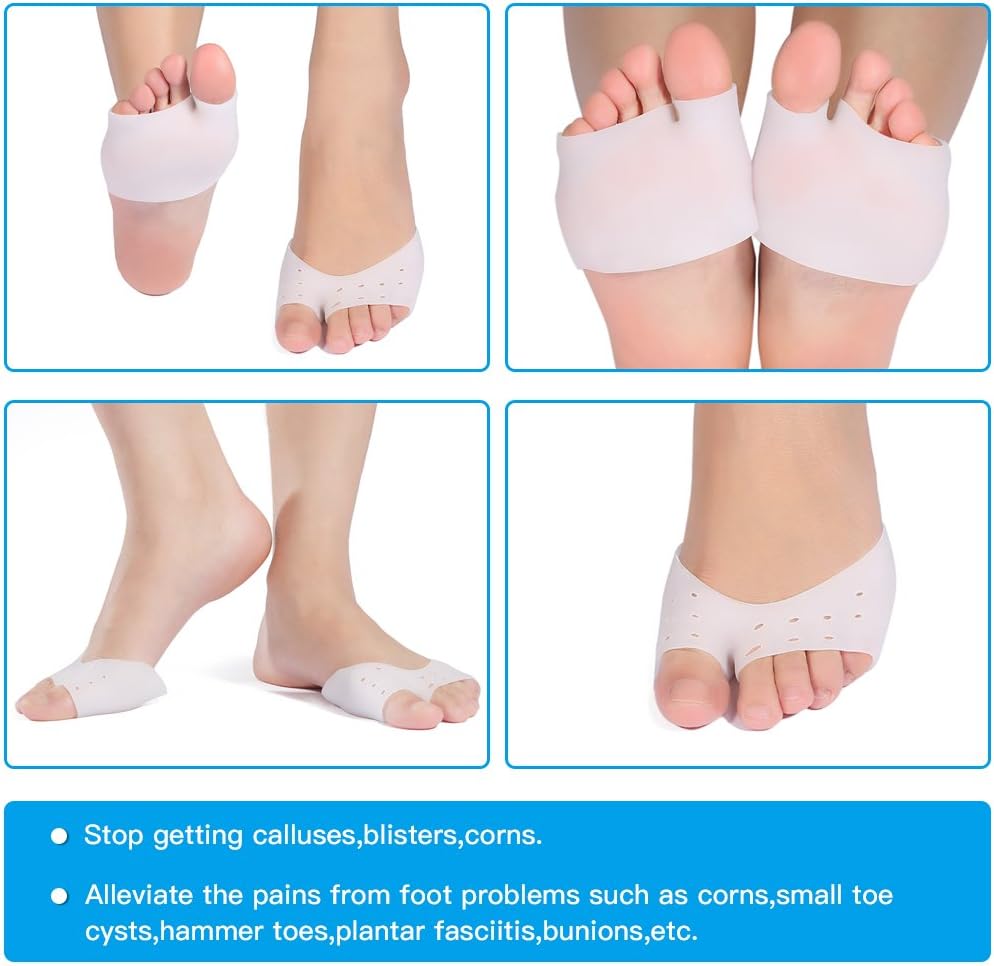 Protector de dedos grandes, 10 fundas transpirables de silicona para dedos  de los pies con agujeros, proporciona alivio de uñas perdidas o encarnadas