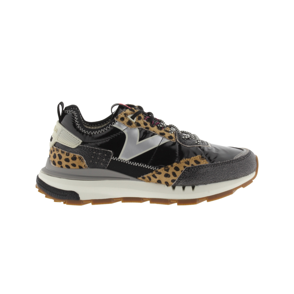 Victoria 1985 WING EVO Zapatillas deportivas metalizadas con piezas de serraje y animal print 8811103