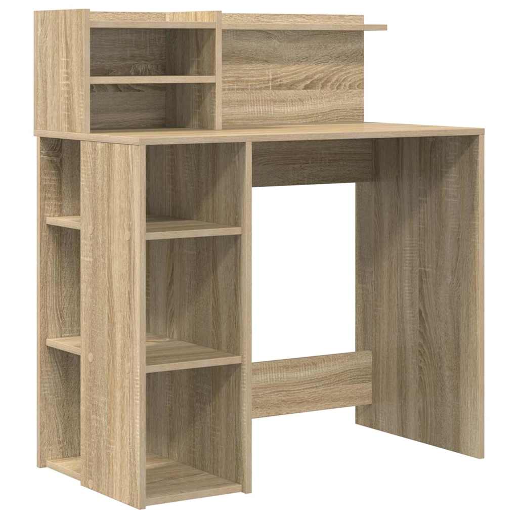 vidaXL Escritorio Roble Sonoma 90 x 48 x 101,5 cm Madera de ingeniería