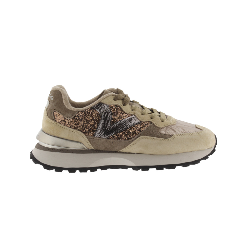Victoria 1985 RUSH Zapatillas deportivas de glitter con piezas metalizadas y de serraje 8807109