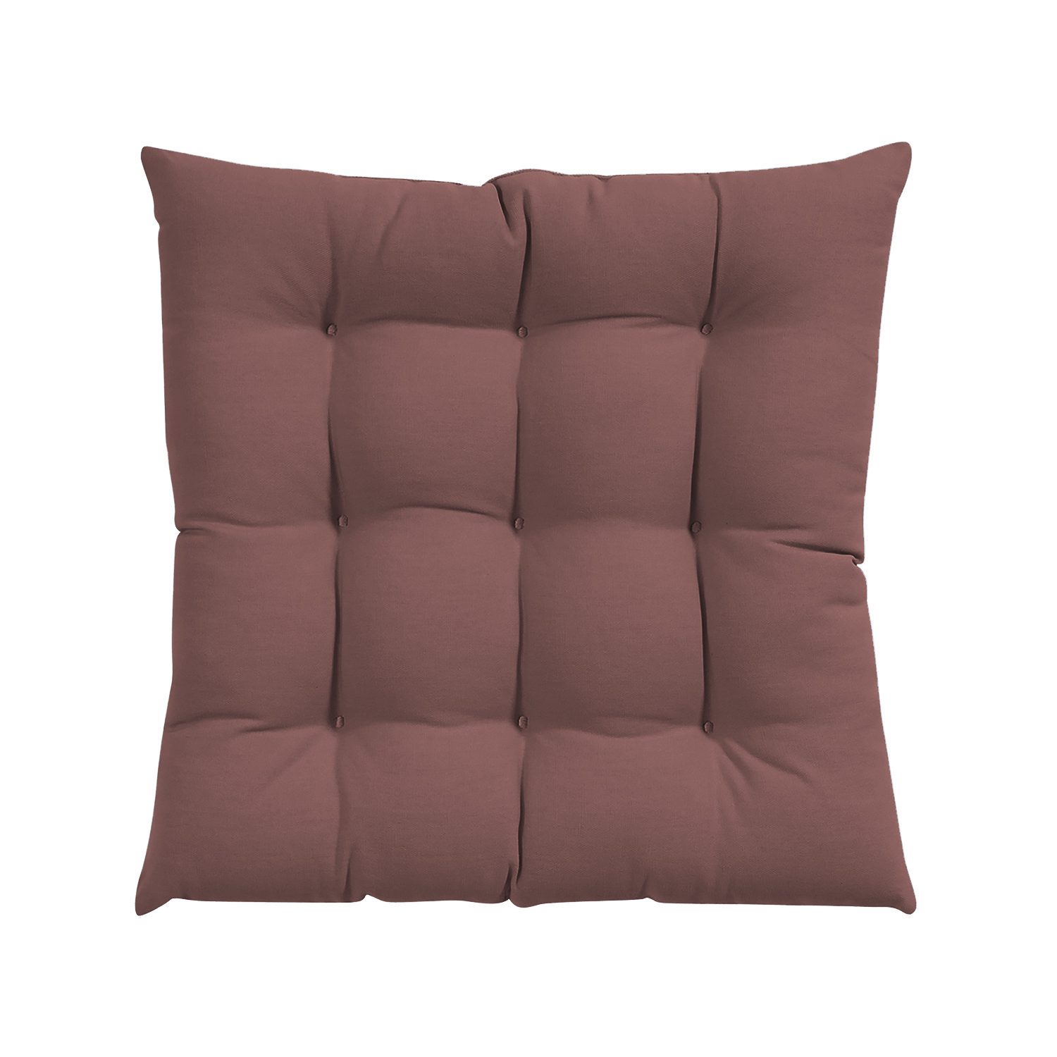 GREATOYAR Juego de 2 Cojines para Silla y Asiento, Decoración de Asiento de Jardín Casa Terraza, Cojín Decorativo con Correas de Sujeción, 9 Pespuntes, Fabricado en España, 38x38x3.5cm, Rojo/Azul/Marrón/Crema/Gris/Morado/Rosa