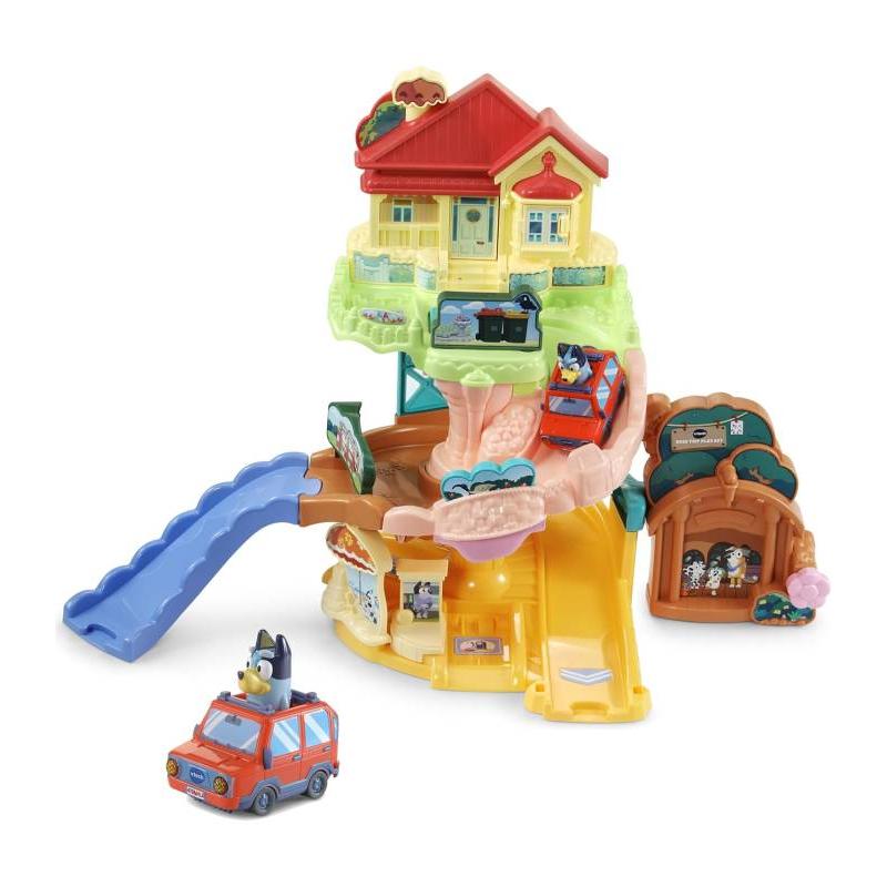 BLUEY TUT TUT BÓLIDOS CASA FAMILIAR CON 1 COCHE DE VTECH