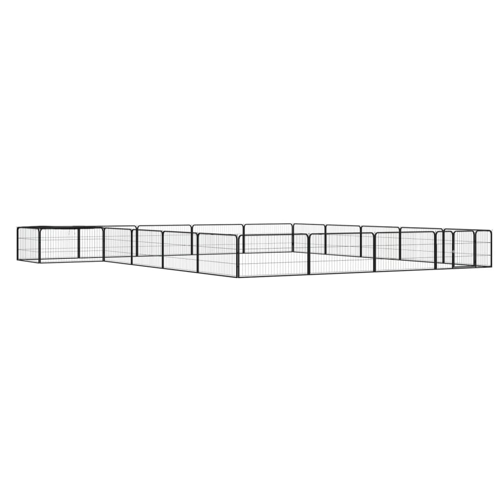 vidaXL Corral para Perros Acero con Recubrimiento en Polvo Cachorros Dimensiones 100 x 100 x 50 cm (4 paneles),  300 x 100 x 50 cm (8 paneles),  300 x 300 x 50 cm (12 paneles) y mas