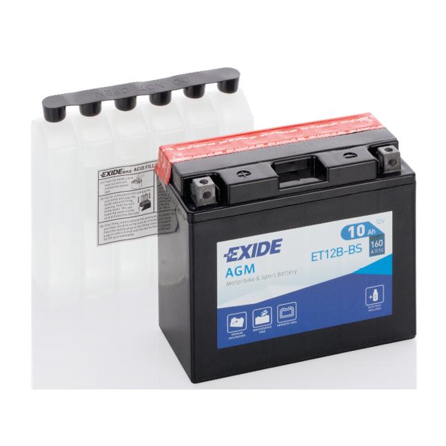 Batería Tudor YT12B-BS para moto AGM Hermética Exide