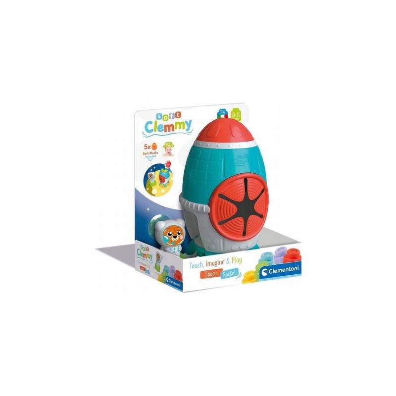 Clementoni Clemmy Cohete Sensorial con Actividades y Bloques para Aventuras Espaciales