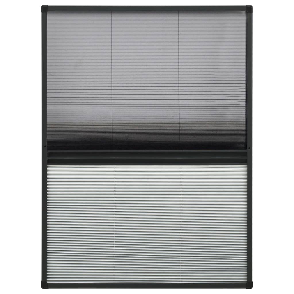 vidaXL Mosquitera Plisada de Ventana Contra el Sol Aluminio 80x120 cm Persiana Color Blanco,  Antracita, y mas