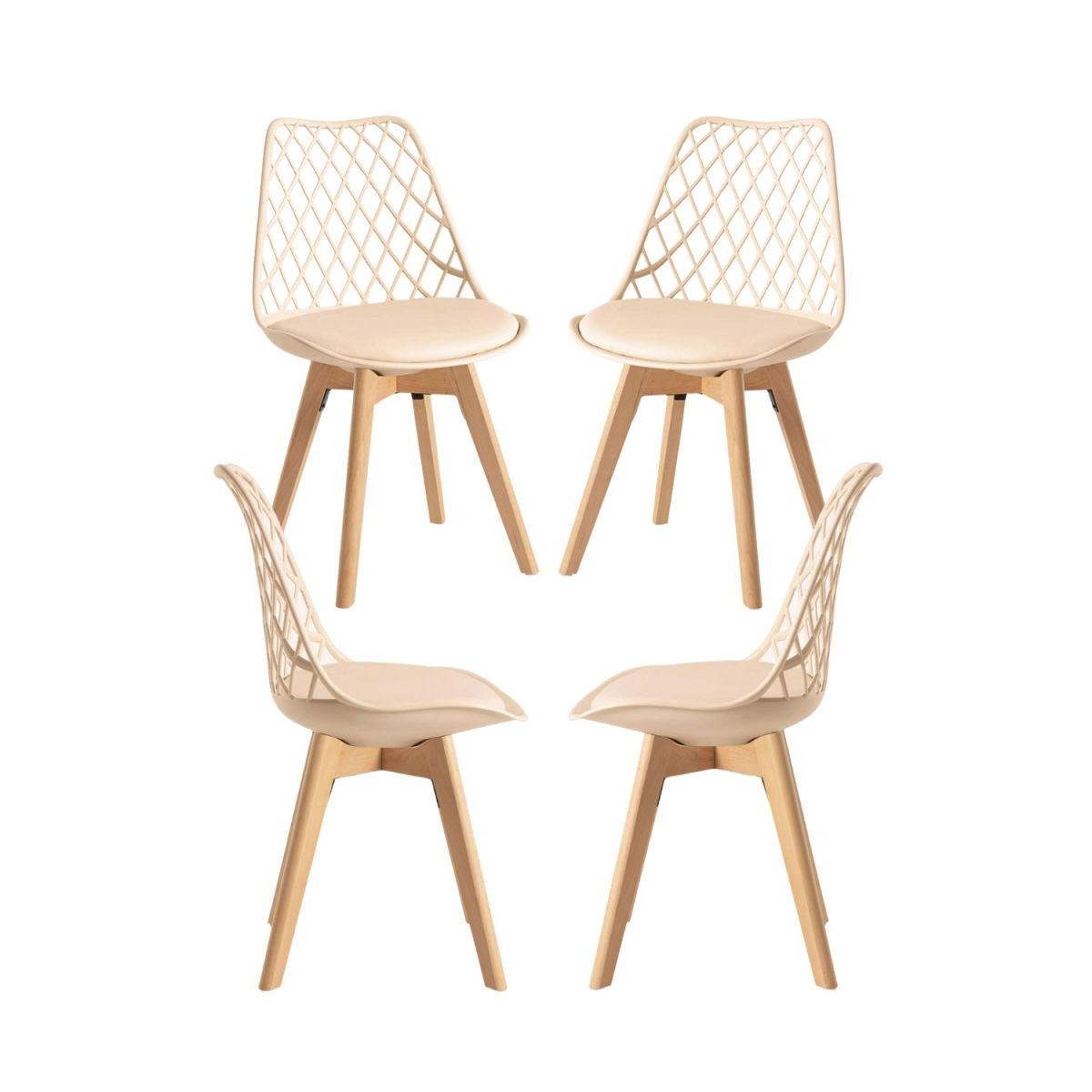 Regalos Miguel - Packs Sillas Comedor - Pack 4 Sillas Mima - Crema