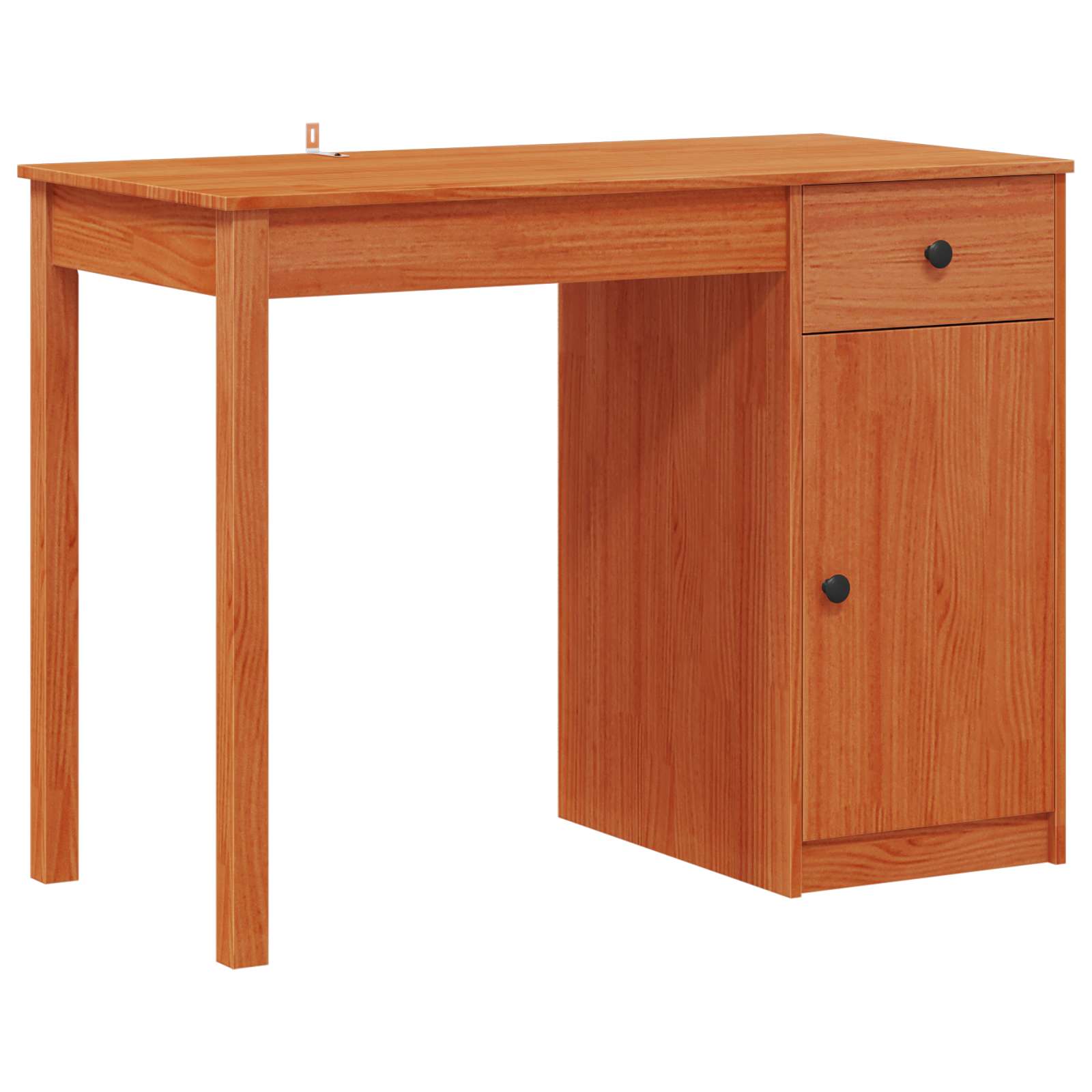 vidaXL Escritorio con cajón Marrón Cera 100 x 50 x 74 cm Pino macizo