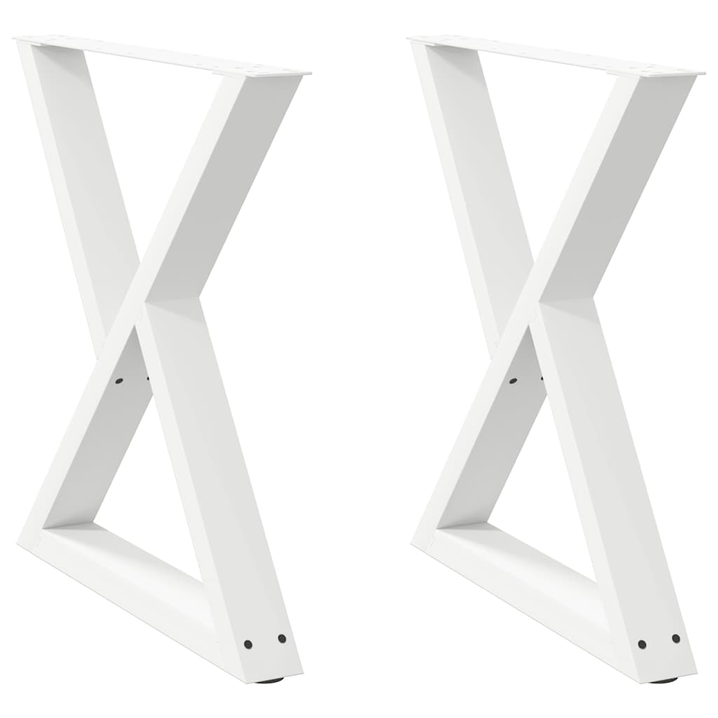 vidaXL Patas para mesa de comedor (2 unidades) 80 x 72-73,3 cm, acero