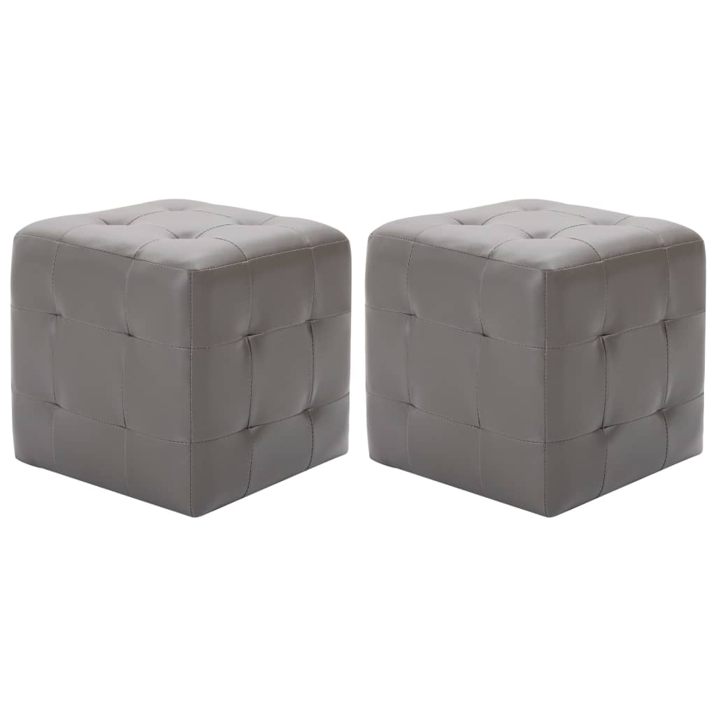 vidaXL Taburetes cubos Blanco, Negro, Gris Mesita habitacion mesitas de noche dormitorio para Salón, Estudio, Mesa Auxiliar