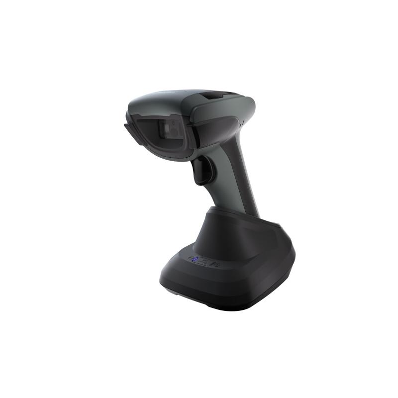 Safescan 350-BT - Escáner de códigos de Barras inalámbrico Que escanea códigos 1D y 2D - Escáner para códigos dañados y de Color - con Base de Carga - Escáner de códigos QR - Plug & Play - Bluetooth
